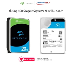 Ổ cứng HDD Seagate SkyHawk AI 20TB 3.5 inch, 7200RPM, SATA3, 256MB Cache (ST20000VE002) chính hãng vanphongstar