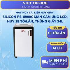Máy Hủy Tài Liệu Silicon PS-8900C Hủy Giấy A3/A4/Thẻ/Đĩa CD 18 Tờ Thùng 34L Cắt Vụn sợi nhỏ/cắt chéo