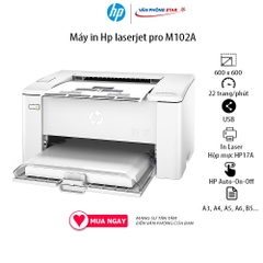Máy in Hp laserjet pro M102A Tốc độ 22 trang / phút khổ A4, 600 x 600 dpi dùng mực 17A tại vanphongstar chính hãng