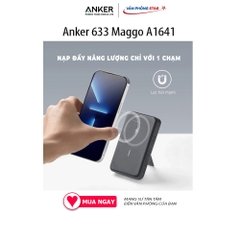 Pin sạc dự phòng không dây từ tính Anker 633 Maggo A1641 cổng nguồn USB-C 20W và cáp sạc USB-C Dung lượng 10.000 mAh