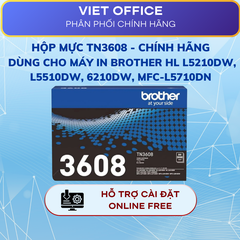 Hộp Mực Brother TN3608 Chính Hãng – In Đậm Nét, Bền Bỉ, Dùng Cho HL-L5210DN/DCP-L5510DN