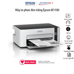 Máy in Epson M1100 In phun trắng đen, độ phân giải 1440 dpi x 720 dpi, kết nối USB 2.0 32 trang/phút tại Vanphongstar