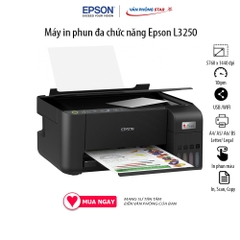 Máy in phun màu đa năng Wifi Epson L3250 khổ A4 - In màu wifi/ copy/ Scan ( Đã kèm mực chính hãng)