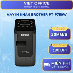 Máy in nhãn Brother PT-P750W | In tem nhãn WiFi | Kết nối USB | In mã vạch chuyên nghiệp