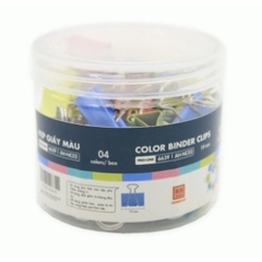 Kẹp bướm, kẹp giấy màu 19mm (hộp 40 chiếc)