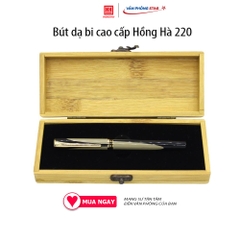 Bút dạ bi cao cấp Hồng Hà 220 - Bút ký quà tặng - 9012, Màu mực Mực xanh - Kích thước nét viết 0.8mm, thiết kế hợp kim