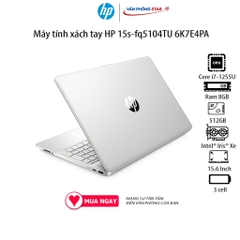 Laptop HP 15s-fq5104TU 6K7E4PA (Core i7-1255U | 8GB | 512GB | Iris® Xᵉ Graphics | 15.6 inch HD | Windows 11 Home