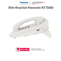 Điện thoại bàn Panasonic KX TS880Màn hình LCD hiển thị só gọi đến. Danh bạ 50 số. Gọi nhanh bằng 1 phím bấm: 20 số