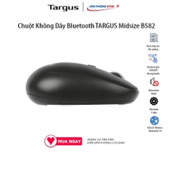 Chuột Không Dây Bluetooth TARGUS Midsize Comfort Kháng Khuẩn B582 Wireless Bluetooth + USB Click Silent chính hãng