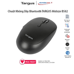 Chuột Không Dây Bluetooth TARGUS Midsize Comfort Kháng Khuẩn B582 Wireless Bluetooth + USB Click Silent chính hãng