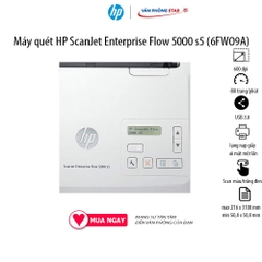Máy quét HP ScanJet Enterprise Flow 5000 S5 (6FW09A). Máy scan đảo mặt tự động - CHÍNH HÃNG HP MỚI 100% - Vanphongstar