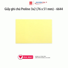 Giấy ghi chú Proline 3x2 (76 x 51 mm) - 6644 được làm từ chất liệu nhựa dẻo chất lượng cao, đầu vuông, màu sắc tươi sáng