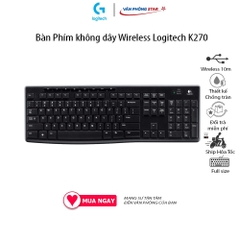 Bàn phím không dây Logitech K270 Màu đen