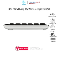 Bàn phím không dây Logitech K270 Màu đen