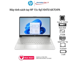 Laptop HP 15s-fq5104TU 6K7E4PA (Core i7-1255U | 8GB | 512GB | Iris® Xᵉ Graphics | 15.6 inch HD | Windows 11 Home