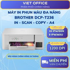Máy In Phun Màu Đa Năng Brother DCP-T236 - In - Scan - Copy - A4 - Kèm mực chính hãng