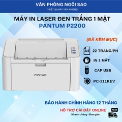Máy in laser đen trắng Pantum P2200 – In nhanh, nhỏ gọn, tiết kiệm mực – Phù hợp học sinh sinh viên