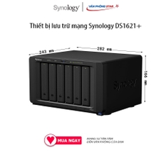 Thiết bị lưu trữ mạng Synology DS1621+ 4 GB DDR4 ECC SODIMM AMD Ryzen V1500B 4-core 2.2 GHz 6 Khay đựng ổ cứng