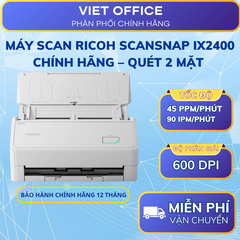 Máy Scan Ricoh ScanSnap ix2400 Chính Hãng – Quét 2 Mặt 45ppm ADF 100 Tờ USB-C