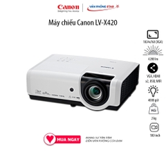 Máy chiếu Canon LV-X420, Độ sáng 4200 lm, Độ phân giải X420 HD720, Kích thước màn phóng 230 - 300 inch chính hãng