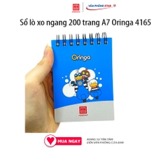 Sổ lò xo ngang 200 trang A7 Oringa 4165 200 trang, Định lượng 70 g/m², Độ trắng 76-78%ISO, Kích thước 74 * 105 (±2mm)
