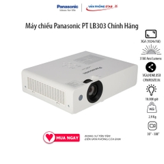 Máy chiếu Panasonic PT LB303 Độ phân giải XGA (1024x768), Độ sáng: 3100 Ansi Lumens. Tuổi thọ bóng đèn 10.000 giờ