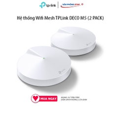Hệ thống Wifi Mesh TPLink DECO M5 (2 PACK) Băng tần hỗ trợ 2.4 GHz / 5 GHz. Chuẩn kết nối: 802.11 a/b/g/n/ac.