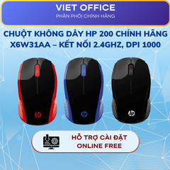 Chuột Không Dây HP 200 Chính Hãng X6W31AA – Kết Nối 2.4GHz, DPI 1000, Pin Lâu