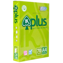 (Combo 5 ram)Giấy in A4 IK Plus ĐL 70gsm - Bề mặt nhẵn mịn, không kẹt giấy khi in 2 mặt
