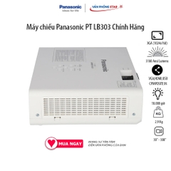 Máy chiếu Panasonic PT LB303 Độ phân giải XGA (1024x768), Độ sáng: 3100 Ansi Lumens. Tuổi thọ bóng đèn 10.000 giờ
