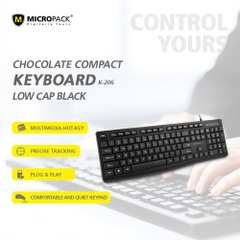 Bàn phím vi tính Micropack Wired Keyboard K-206