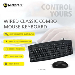 Bộ bàn phím và chuột vi tính Micropack KM-2003