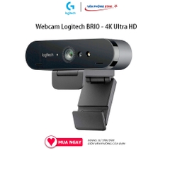Webcam Logitech BRIO - 4K Ultra HD, tự động chỉnh sáng & lấy nét, góc rộng 78 độ vanphongstar