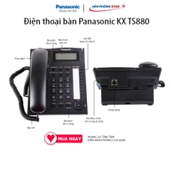 Điện thoại bàn Panasonic KX TS880Màn hình LCD hiển thị só gọi đến. Danh bạ 50 số. Gọi nhanh bằng 1 phím bấm: 20 số