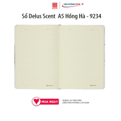 Sổ Delus Scent  A5 Hồng Hà 200 trang - 9234, giấy không nhòa, không thấm mực. Định lượng 80g/m2. Độ trắng: 76 -78%
