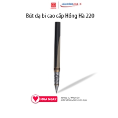Bút dạ bi cao cấp Hồng Hà 220 - Bút ký quà tặng - 9012, Màu mực Mực xanh - Kích thước nét viết 0.8mm, thiết kế hợp kim