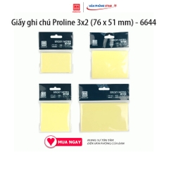 Giấy ghi chú Proline 3x2 (76 x 51 mm) - 6644 được làm từ chất liệu nhựa dẻo chất lượng cao, đầu vuông, màu sắc tươi sáng