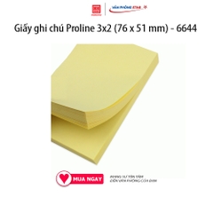 Giấy ghi chú Proline 3x2 (76 x 51 mm) - 6644 được làm từ chất liệu nhựa dẻo chất lượng cao, đầu vuông, màu sắc tươi sáng