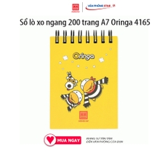 Sổ lò xo ngang 200 trang A7 Oringa 4165 200 trang, Định lượng 70 g/m², Độ trắng 76-78%ISO, Kích thước 74 * 105 (±2mm)