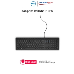 Bàn phím Dell KB216 USB, kiểu kết nối Có dây USB 2.0 - Kích thước Full size - Có kích thước gọn nhẹ - Phím bấm chắc chắn