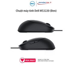Chuột máy tính Dell MS3220, Kết nối USB 2.0, Độ phân giải 3200DPI, cảm biến Laser, siêu nhẹ