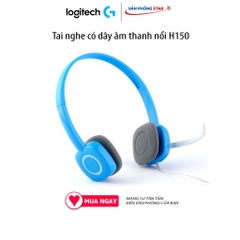 Tai nghe Logitech Stereo Headset H150 có mic, kết nối 2 giắc cắm 3.5mm, chống ồn, đệm tại nghe êm ái, âm thanh nổi
