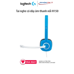 Tai nghe Logitech Stereo Headset H150 có mic, kết nối 2 giắc cắm 3.5mm, chống ồn, đệm tại nghe êm ái, âm thanh nổi