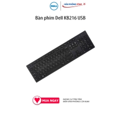 Bàn phím Dell KB216 USB, kiểu kết nối Có dây USB 2.0 - Kích thước Full size - Có kích thước gọn nhẹ - Phím bấm chắc chắn
