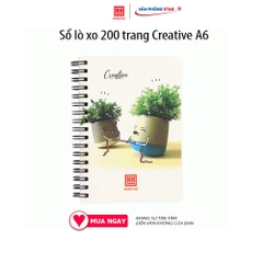 Sổ lò xo 200 trang Creative A6, 200 trang, Kích thước 105 * 148 (mm), Định lượng 58 g/m², Độ trắng 84 %ISO