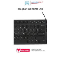 Bàn phím Dell KB216 USB, kiểu kết nối Có dây USB 2.0 - Kích thước Full size - Có kích thước gọn nhẹ - Phím bấm chắc chắn