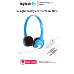 Tai nghe Logitech Stereo Headset H150 có mic, kết nối 2 giắc cắm 3.5mm, chống ồn, đệm tại nghe êm ái, âm thanh nổi