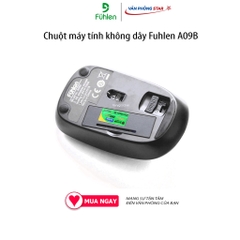 Chuột máy tính không dây Fuhlen A09B độ phân giải  1000 DPI, tương thích PC, latop có cổng USB