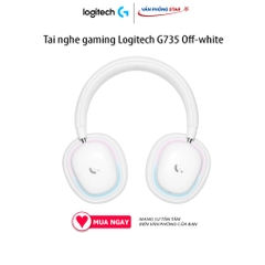 Tai nghe gaming không dây Logitech G735 Off-white kết nối Bluetooth, LED RGB, kích thước driver 40 mm