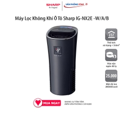 Máy lọc không khí, khử mùi ô tô Sharp IG-NX2E-A/B/W, lọc sạch mùi, vi khuẩn, 80% bụi PM10